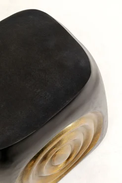 Stolik Drum 41x31 Cm Aluminium Czarno-złoty*KARE Design Hot