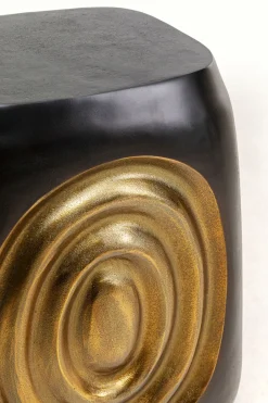 Stolik Drum 41x31 Cm Aluminium Czarno-złoty*KARE Design Hot
