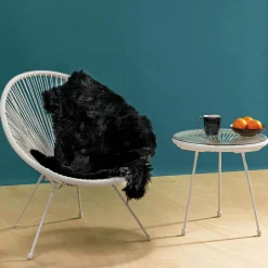 Stolik Kawowy Acapulco Ø50 Cm Biały - Blat Szklany*KARE Design New