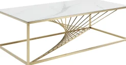 Stolik Kawowy Art Marble 140x70 Cm Blat Szklany*KARE Design Sale