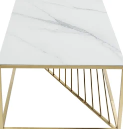 Stolik Kawowy Art Marble 140x70 Cm Blat Szklany*KARE Design Sale