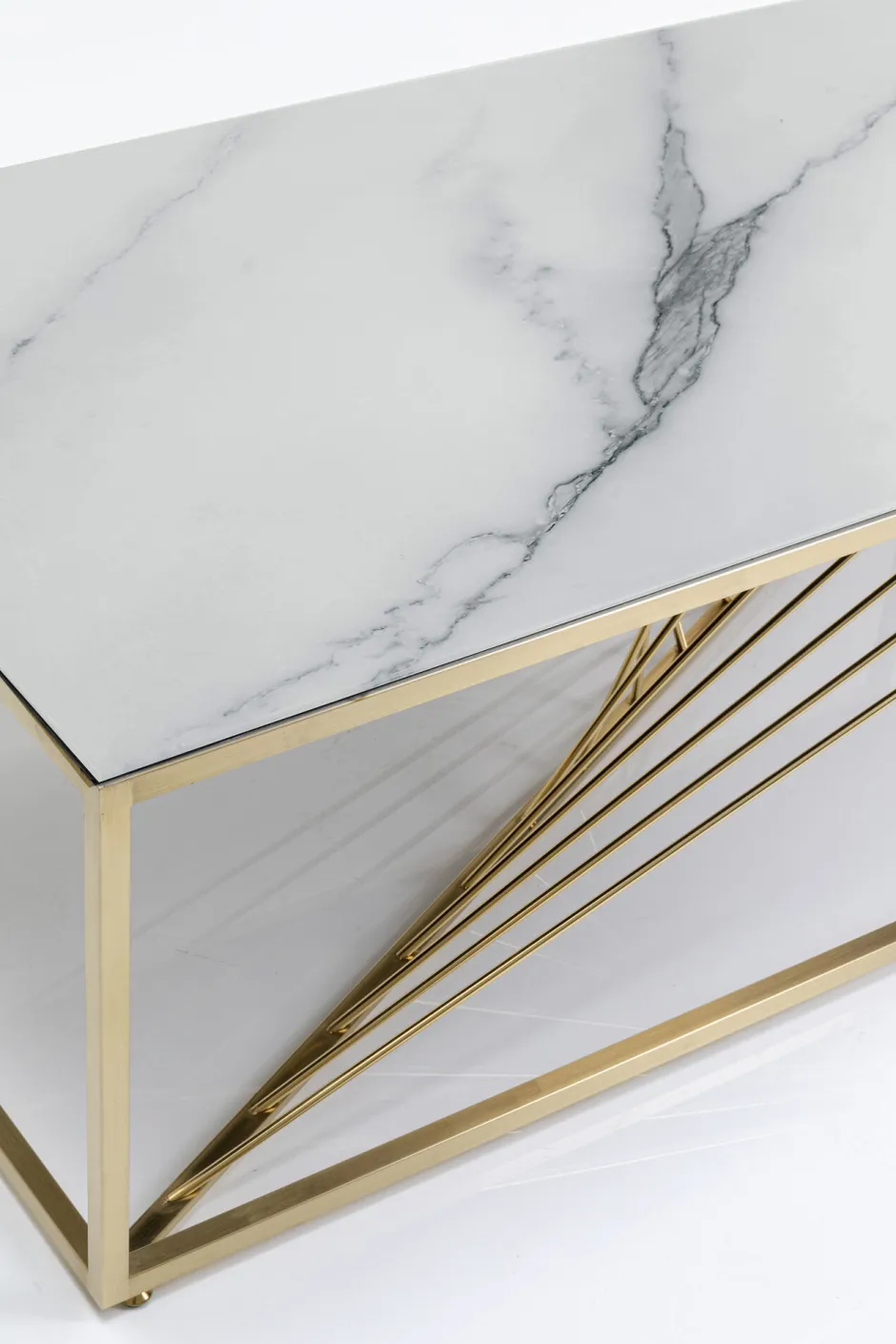 Stolik Kawowy Art Marble 140x70 Cm Blat Szklany*KARE Design Sale