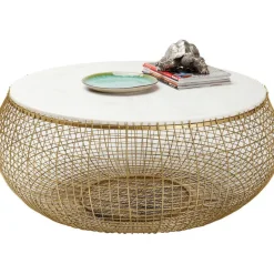 Stolik Kawowy Cesta Marbel Ø100 Cm Złoty*KARE Design Best