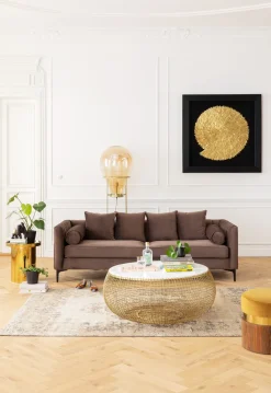 Stolik Kawowy Cesta Marbel Ø100 Cm Złoty*KARE Design Best