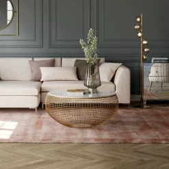 Stolik Kawowy Cesta Marbel Ø100 Cm Złoty*KARE Design Best