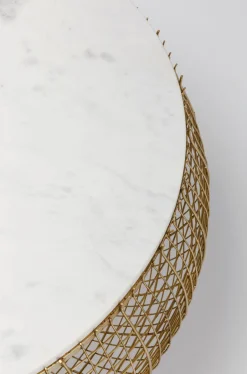 Stolik Kawowy Cesta Marbel Ø100 Cm Złoty*KARE Design Best