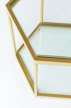Stolik Kawowy Comb 55x48 Cm Złoty*KARE Design