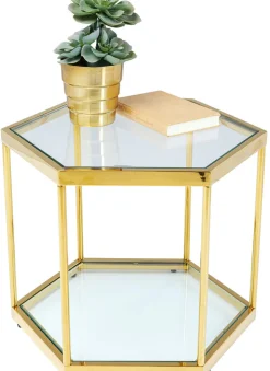 Stolik Kawowy Comb 55x48 Cm Złoty*KARE Design