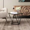 Stolik Kawowy Cristallo 50x50 Cm Czarny - Blat Szklany*KARE Design New