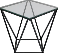 Stolik Kawowy Cristallo 50x50 Cm Czarny - Blat Szklany*KARE Design New
