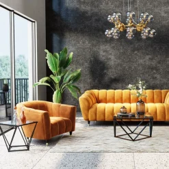 Stolik Kawowy Cristallo 50x50 Cm Czarny - Blat Szklany*KARE Design New