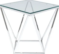 Stolik Kawowy Cristallo 50x50 Cm Srebrny*KARE Design