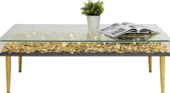 Stolik Kawowy Gold Flowers 120x60 Cm*KARE Design Clearance