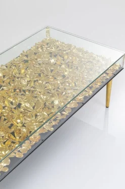 Stolik Kawowy Gold Flowers 120x60 Cm*KARE Design Clearance