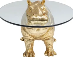 Stolik Kawowy Hippo 80 Cm Złoty - Blat Szklany*KARE Design New