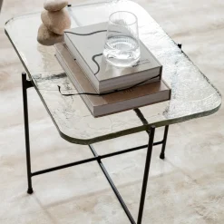 Stolik Kawowy Ice 63x46 Cm Czarny - Blat Szklany*KARE Design New