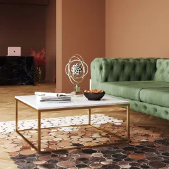 Stolik Kawowy Key West 90x90 Cm Biało-złoty*KARE Design Online