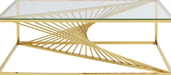 Stolik Kawowy Laser 120x60 Cm Złoty*KARE Design Clearance