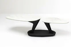 Stolik Kawowy Obrotowy Franklin 150x58 Cm Blaty Szklane*KARE Design