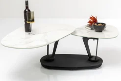 Stolik Kawowy Obrotowy Franklin 150x58 Cm Blaty Szklane*KARE Design