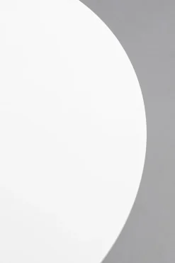 Stolik Kawowy Okrągły Biały MDF I Stal Ø80 Cm*KARE Design