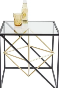 Stolik Kawowy Prisma 45x45 Cm Transparentno-czarny*KARE Design Discount