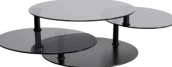 Stolik Kawowy Z Obrotowymi Szklanymi Blatami Ø90 (170)x43 Cm*KARE Design Online