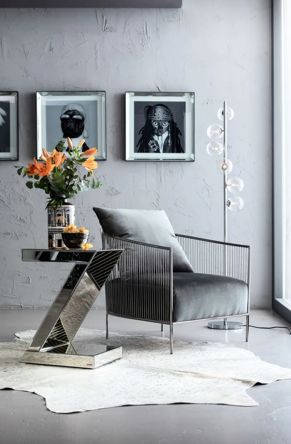 Stolik Luxury Z 45x60 Cm Lustrzany*KARE Design Sale