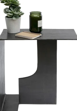 Stolik Pomocniczny Z Aluminium Czarny Ręczne Wykonanie 55x28 Cm*KARE Design Discount