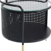 Stolik Pomocniczy Fence Ø45 Cm Czarny - Blat Szklany*KARE Design New