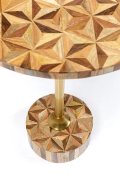 Stolik Pomocniczy MDF I Stal Brązowy Ø40x50 Cm*KARE Design Hot