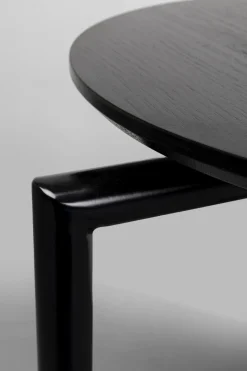 Stolik Pomocniczy Minimalistyczny Czarny Z Okrągłym Blatem Ø46 Cm*KARE Design Best