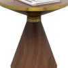 Stolik Pomocniczy Z Fornirowanym Blatem Brązowy Ø50 Cm*KARE Design Hot