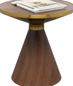 Stolik Pomocniczy Z Fornirowanym Blatem Brązowy Ø50 Cm*KARE Design Hot