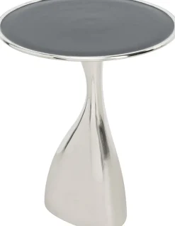 Stolik Spacey Ø36xH46 Cm Aluminium Srebrny*KARE Design