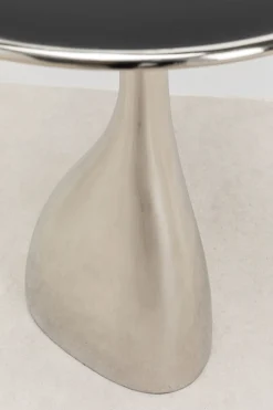 Stolik Spacey Ø36xH46 Cm Aluminium Srebrny*KARE Design