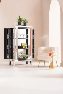 Stolik Spacey Ø36xH46 Cm Aluminium Złoty*KARE Design Outlet