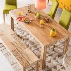 Stół Puro Plain Z Szufladami 160x80cm Naturalny*KARE Design Online