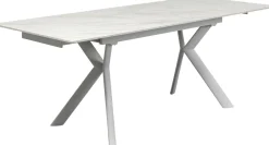 Stół Rozkładany Biały Blat Ceramiczny Nogi Stalowe 140-200x80 Cm*KARE Design Sale