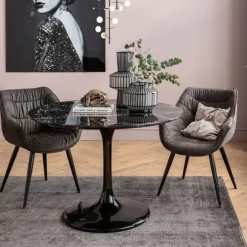 Stół Solo Marble ∅110x76 Cm Czarny*KARE Design Best