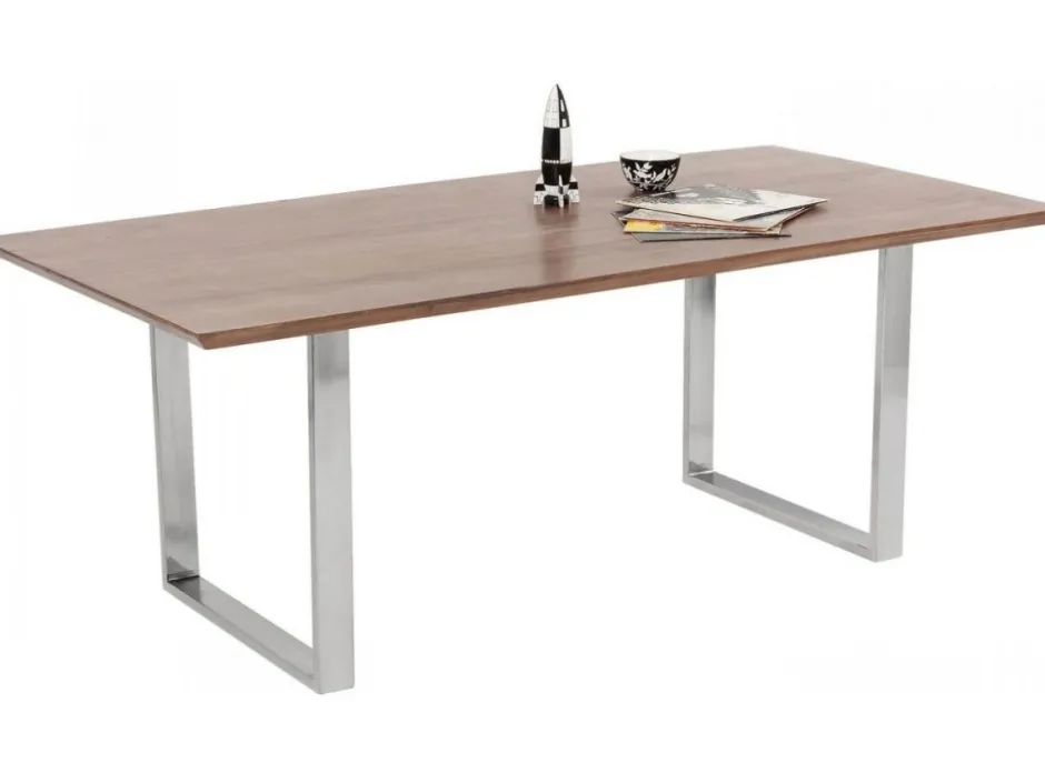 Stół Symphony Walnut 180x90 Cm Akacja Nogi Chromowe*KARE Design Discount