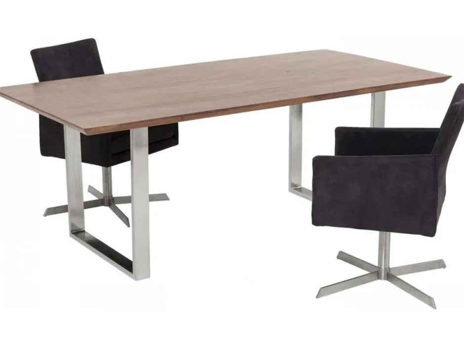 Stół Symphony Walnut 180x90 Cm Akacja Nogi Chromowe*KARE Design Discount