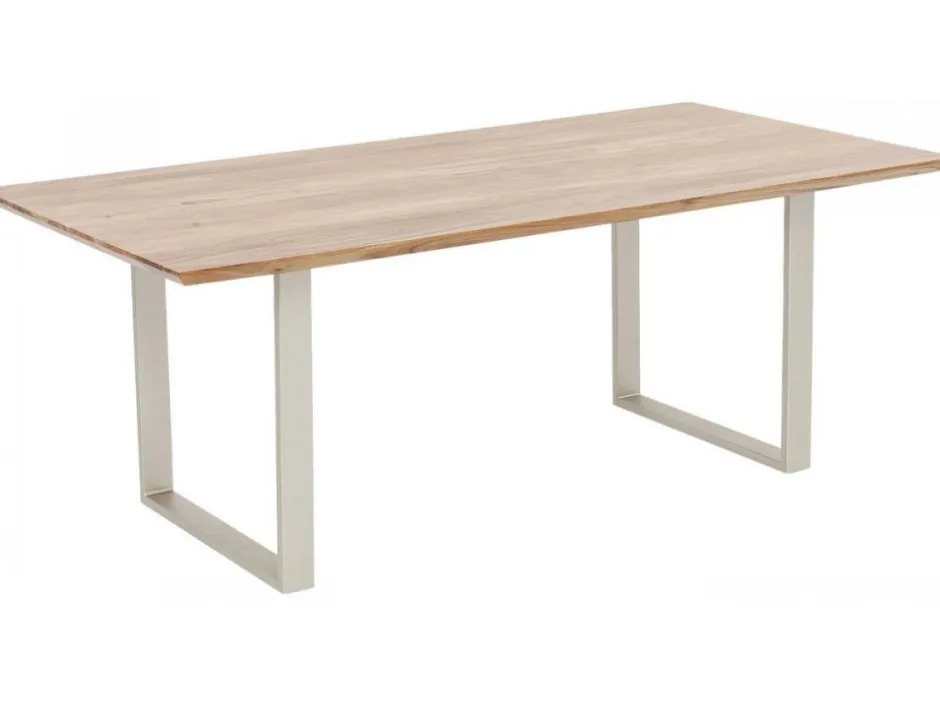 Stół Symphony 180x90 Cm Akacja Nogi Srebrne*KARE Design Discount