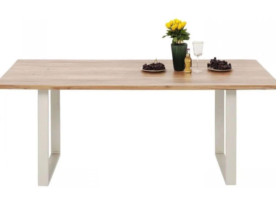 Stół Symphony 180x90 Cm Akacja Nogi Srebrne*KARE Design Discount