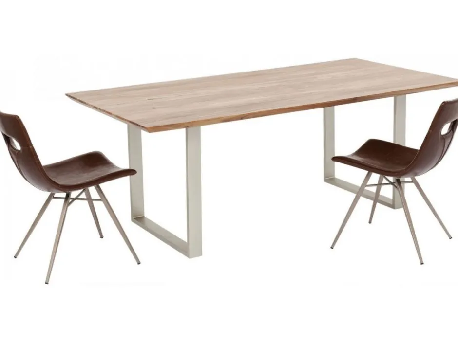 Stół Symphony 180x90 Cm Akacja Nogi Srebrne*KARE Design Discount