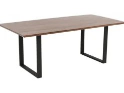 Stół Z Drewnianym Naturalnym Blatem I Szarymi Metalowymi Nogami 160x80 Cm*KARE Design
