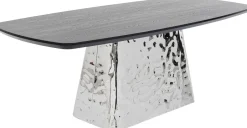 Stół Z Fornirowanym Czarnym Blatem I Srebrną Podstawą 220x110 Cm*KARE Design Best