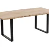 Stół Z Naturalnym Drewnianym Blatem I Czarnymi Metalowymi Nogami 160x80 Cm*KARE Design