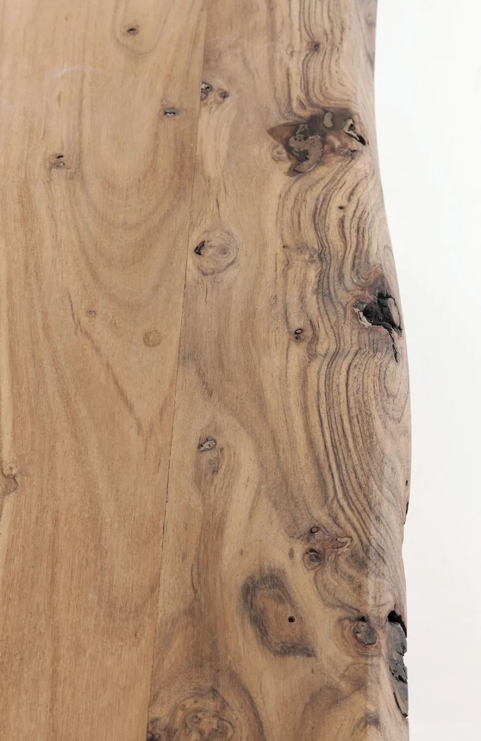 Stół Z Naturalnym Drewnianym Blatem I Czarnymi Metalowymi Nogami 160x80 Cm*KARE Design
