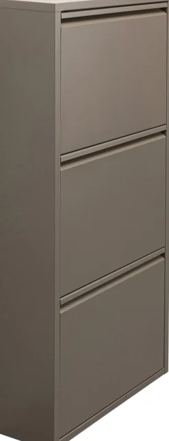Szafka Na Buty Stalowa 3 Półki Kolor Taupe 50x103 Cm*KARE Design